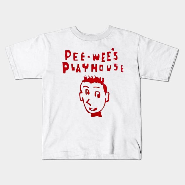 Pee Wee Herman red Kids T-Shirt by EladiaDuy